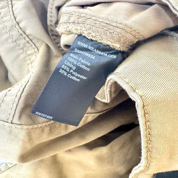 ME+EM Khaki Cargo Pants US 6 UK 10 Tapered Barrel Cotton Engineered-Leg Pant - Picture 5 of 7